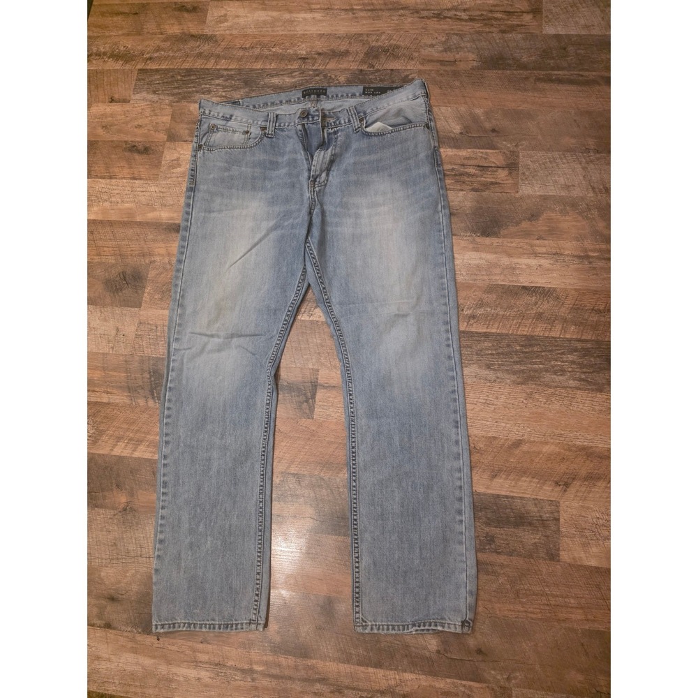 Bullhead Denim Co Slim Fit Mens Jeans 36x32 Light Wash Blue Denim Casual Pants